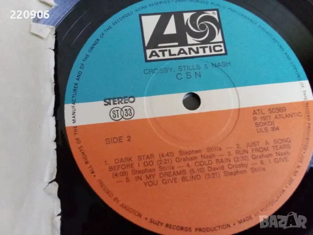 Плоча Crosby, Stills & Nash – CSN, снимка 2 - Грамофонни плочи - 50090711