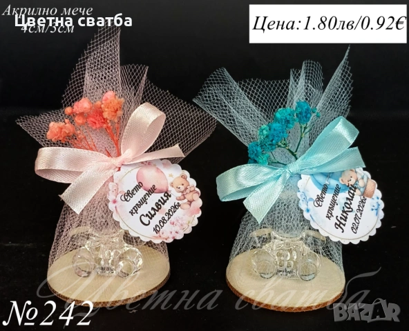 Подаръчет за кръщене, Подаръци за гости за кръщене, Мечета за кръщене