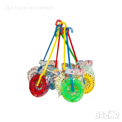 Светещо колело буталка, ролер, играчка за бутане 