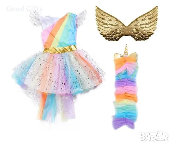 Детска рокля Еднорог, Детски костюм на Еднорог, Unicorn детска тюлена рокля, снимка 5 - Детски рокли и поли - 47774859