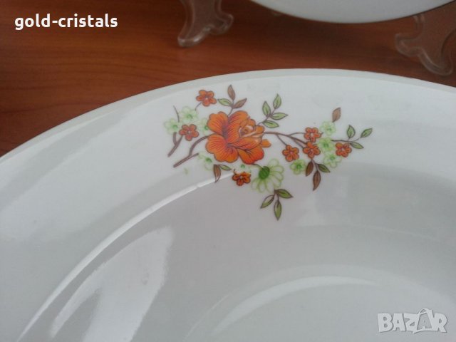 Стар български порцелан чинии, снимка 2 - Антикварни и старинни предмети - 33118312