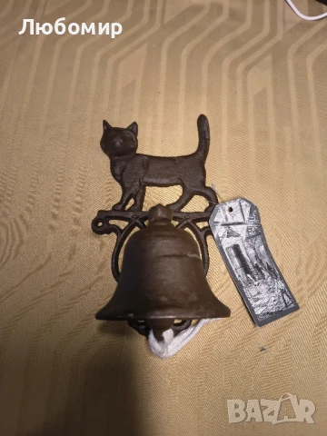 Чугунен звънец за врата с декоративен дизайн на статуетка на котка , снимка 6 - Други стоки за дома - 51305790