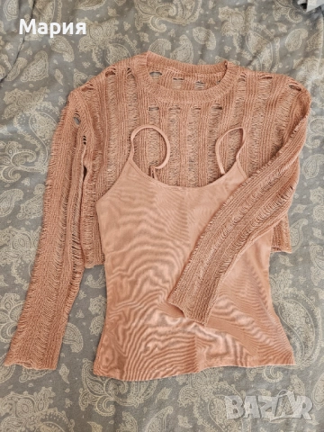 Красив розов сет, снимка 3 - Блузи с дълъг ръкав и пуловери - 52385469