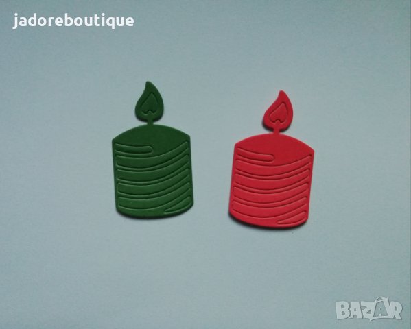 Елемент от хартия свещ 3 бр / 4 бр скрапбук декорация , снимка 1