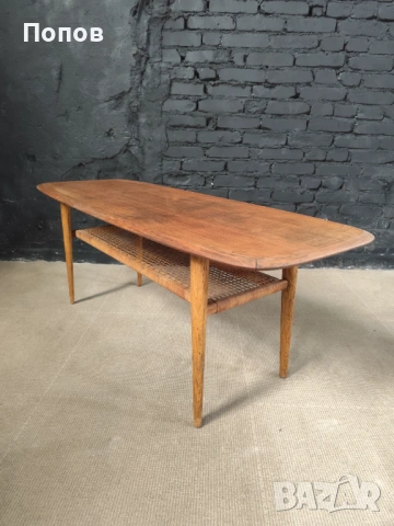 Маса за кафе от тиково дърво и дъб от Børge Mogensen за Fredericia Stolefabrik, 1950 г., снимка 4 - Маси - 53343307