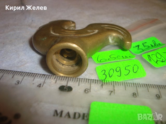 СТАРО БРОНЗОВО ПЕТЛЕ ФИГУРКА МОЖЕ да е от ВРЪХ на ОГРАДА или СТАРО ЗНАМЕ РЯДКО за КОЛЕКЦИЯ 30950, снимка 7 - Колекции - 38127254