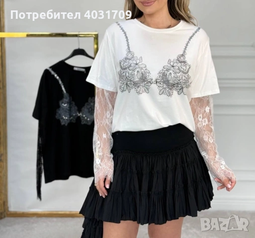 Блуза с дантела 