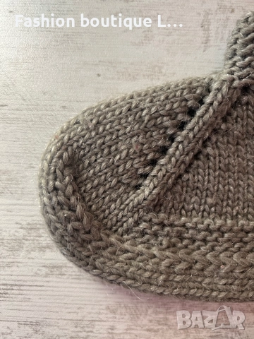 Плетени вълнени дамски терлици 37/38 номер ❤️, снимка 4 - Пантофи - 52423020