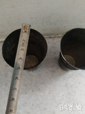 две стари метални чаши арт деко, снимка 3 - Други ценни предмети - 37651289