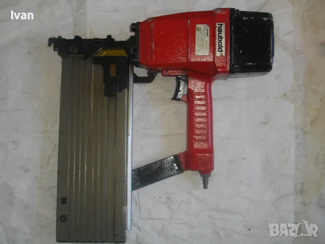 HAUBOLD PN91120 СТРОИТЕЛЕН ПНЕВМАТИЧЕН ТАКЕР за скоби 65-120мм Промишлен Индустриален Немски ОТЛИЧЕН, снимка 12 - Други инструменти - 47351769