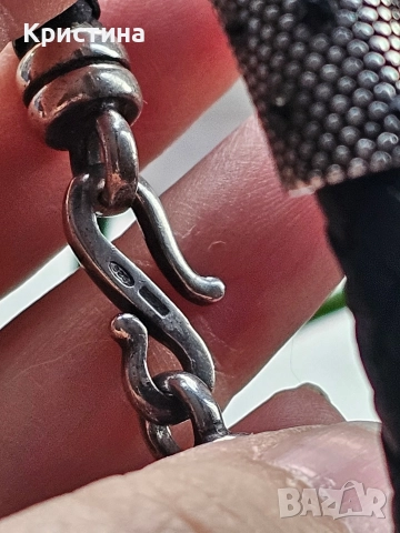 Маркова гривна от кожа и сребро/925, снимка 5 - Гривни - 52913782