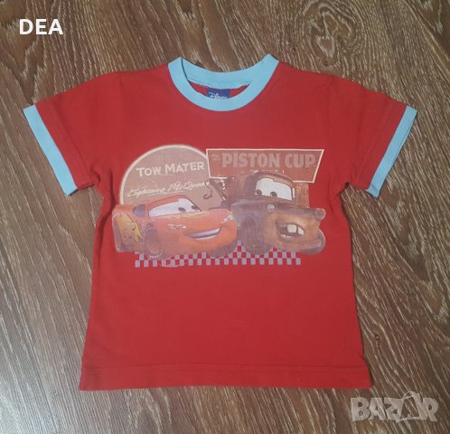 Червена тениска Дисни 98/104см-3лв.+подарък