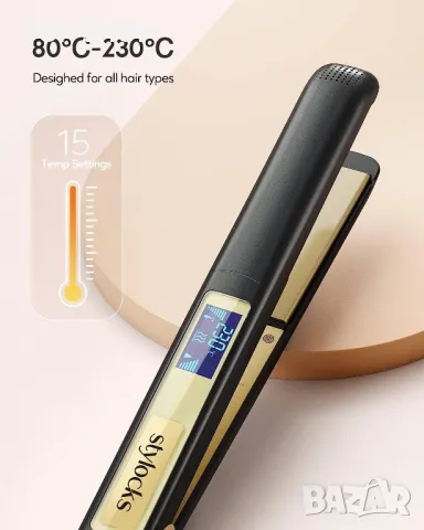Stylocks професионална пресаза коса с регулируема температура 80-230 градуса, снимка 5 - Преси за коса - 48507715