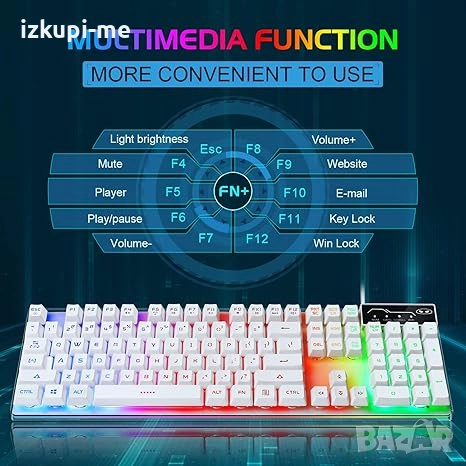 Gaming Keyboard and Mouse Combo, MageGee K1, снимка 2 - Клавиатури и мишки - 52705252