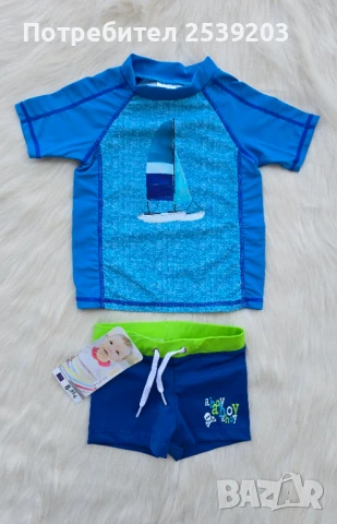 Детски бански и плажна блуза 12-18месеца , снимка 12 - Бебешки бански - 50719130