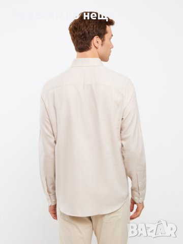 Мъжка риза в цвят беж размер 4XL, снимка 2 - Ризи - 43121948
