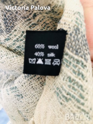 Голям шведски шал HIMLA ,вълна и коприна, снимка 8 - Шалове - 27202453