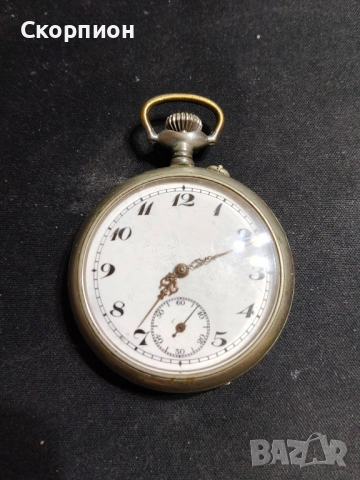 Швейцарски джобен часовник посребрени капаци - Argentan -  Цилиндър - РЯДЪК, снимка 8 - Джобни - 49814879