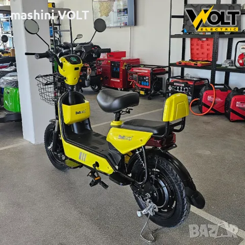 Двуместен електрически скутер велосипед с педали BULLMAX BUZZ 16" джанти, 750W, 12Ah, снимка 8 - Велосипеди - 47641685