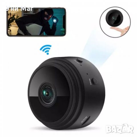 WiFi Full HD мини скрита камера с нощно виждане, за дома, кола, автомобил, колело, снимка 7 - HD камери - 33379505