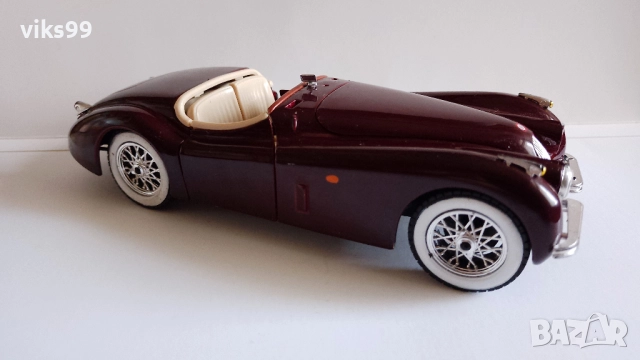 Bburago Jaguar XK 120 Roadster 1951 - Мащаб 1:24, снимка 7 - Колекции - 51441988