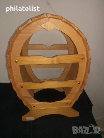 ДЪРВЕНА ПОСТАВКА ЗА 4 БУТИЛКИ ВИНО, снимка 2 - Други - 40811685