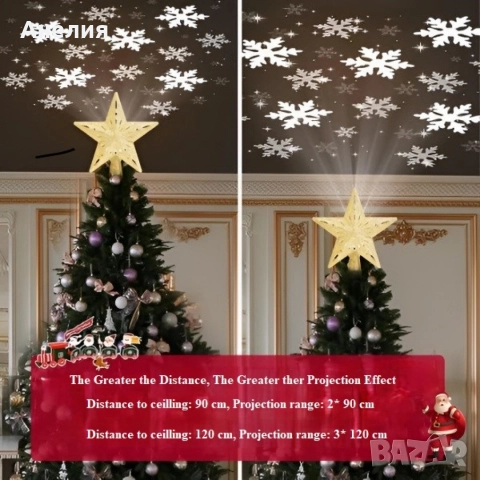 3D прожектор за Елха 6 Визии - Звезда ТОП ПРОДУКТ ЗА 2025, снимка 5 - Други стоки за дома - 52650355