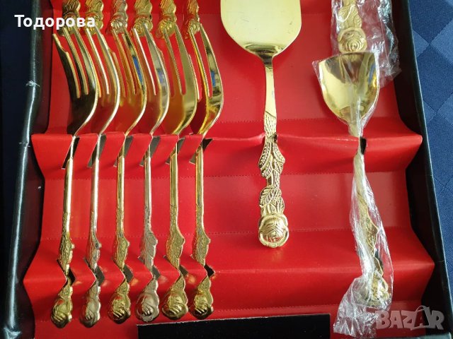Комплект десертни прибори , снимка 4 - Прибори за хранене, готвене и сервиране - 50130883
