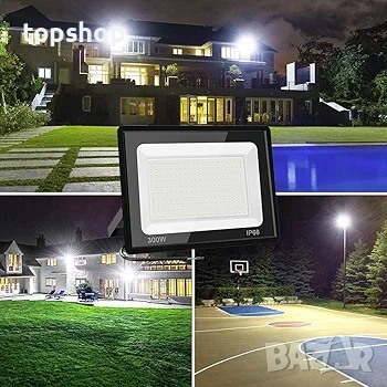 Чисто нови проверени лед прожектори 300W LED, 2 броя, външни, водоустойчиви, IP66, 6000K дневна ..., снимка 5 - Прожектори - 52725077