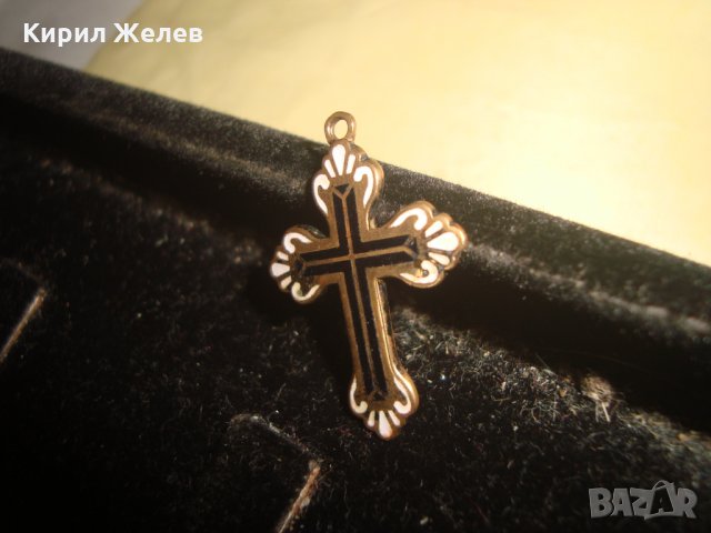 СТАРО ПОЗЛАТЕНО ЕМАЙЛИРАНО КРЪСТЧЕ МАЙСТОРСКА ИЗРАБОТКА 20560