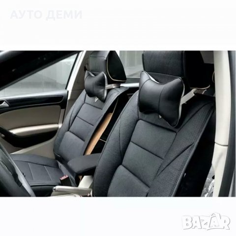 *ТОП* Качествени кожени черни кафяви сиви и бежови възглавнички за седалка автомобил кола +подарък , снимка 4 - Аксесоари и консумативи - 33230350