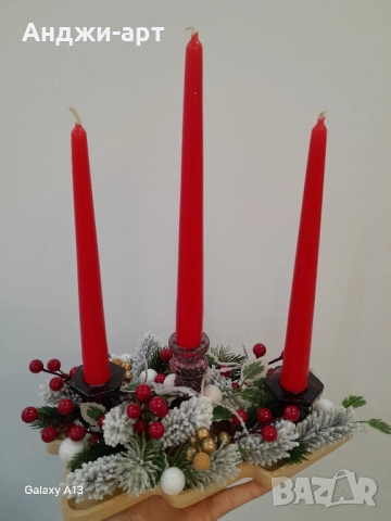 Коледни декорации ръчно изработени , снимка 6 - Декорация за дома - 52004746