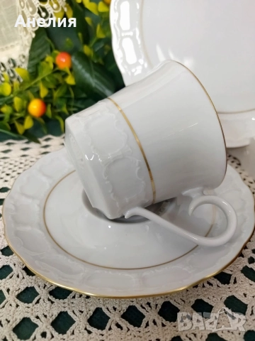 Krautheim Бавария бели сетове за кафе красота, снимка 9 - Чаши - 52741381