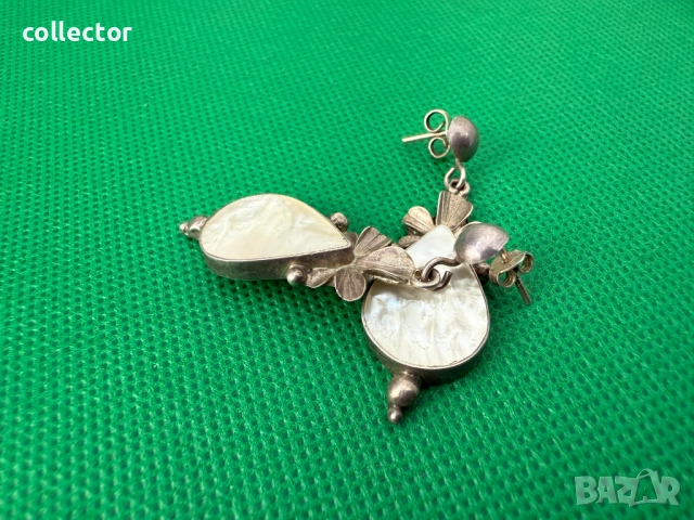 Ръчно изработени сребърни обеци. №7544, снимка 4 - Обеци - 52213539