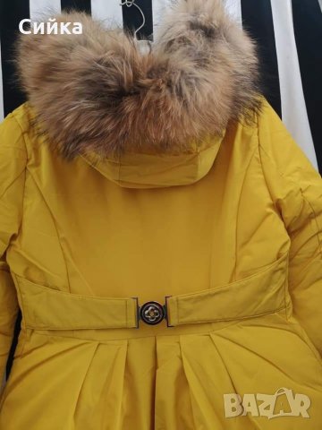 Дамско зимно жълто яке, снимка 4 - Якета - 34785159