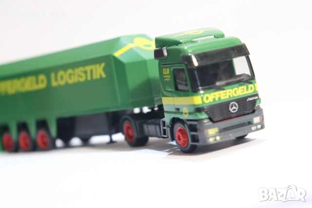 HERPA H0 1/87 MERCEDES ACTROS КАМИОН МОДЕЛ ТРАНСПОРТ НА СТЪКЛО, снимка 5 - Колекции - 50919687