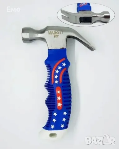 Малък чук със синя гумена дръжка, снимка 2 - Други инструменти - 47721476