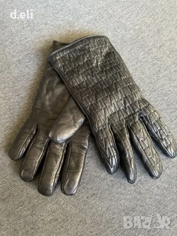Unisex MOSCHINO Original Size L 100% Кожа Страхотни ръкавици , снимка 4 - Ръкавици - 48237942