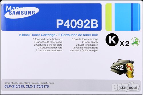 Тонер Samsung CLT-P4092B за CLP-310/CLX-3170 2-pack, Black (2x1.5K)