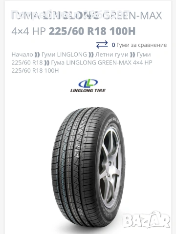 Летни гуми 4х4 225/60/18 