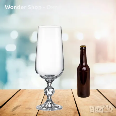 🍻 Комплект от 6 чаши за бира Bohemia Sterna, 280мл – Насладете се на бира с елегантност 🍻, снимка 2 - Чаши - 49162251