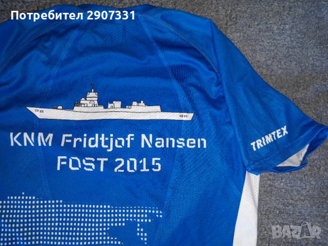 Тениска от военен кораб KNM Fridtjof Nansen. Норвегия, снимка 4 - Тениски - 43314827