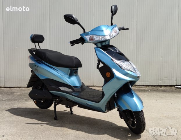 Електрически скутер модел EM006 в светло син цвят, снимка 2 - Мотоциклети и мототехника - 43151664