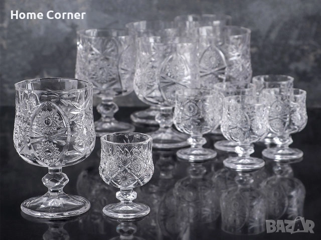 Комплект чаши за вино и ракия - 12бр