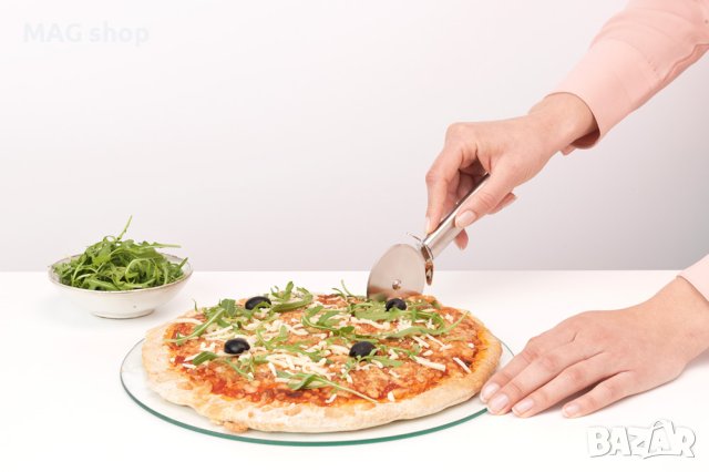 ПРОМО Професионален нож за рязане на пица ИНОКСОВ изцяло Ножче за пици, снимка 2 - Обзавеждане на кухня - 43821441