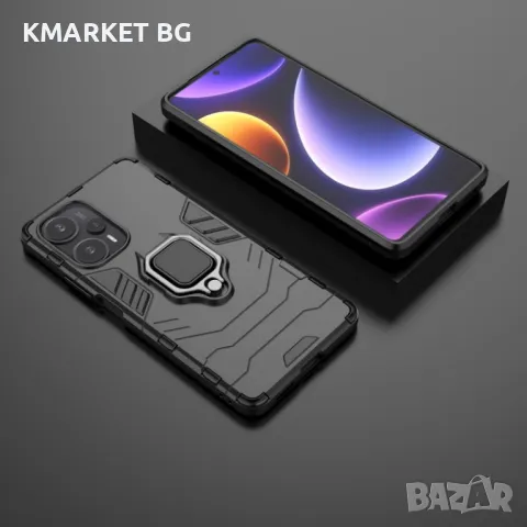 Xiaomi Redmi Note 12 Turbo Удароустойчив Ring Holder Калъф и Протектор, снимка 1 - Калъфи, кейсове - 48096152