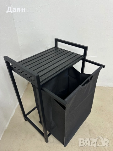 Кош за пране VASAGLE, подвижна платнена чанта, 65L, снимка 6 - Други стоки за дома - 52669262