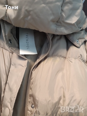 Дълго шушляково яке, снимка 2 - Якета - 52763760