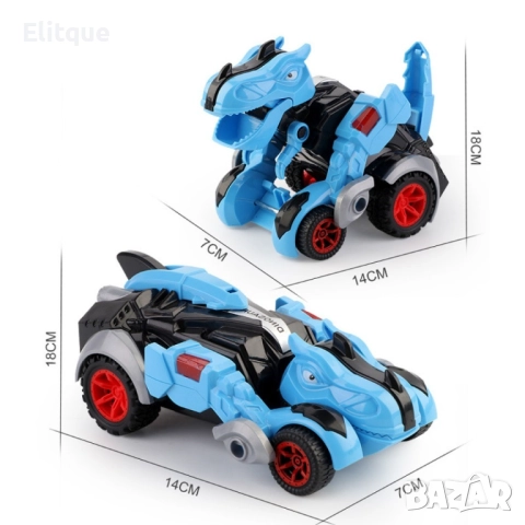 Играчка динозавър, която се променя при сблъсък, снимка 4 - Коли, камиони, мотори, писти - 52905297