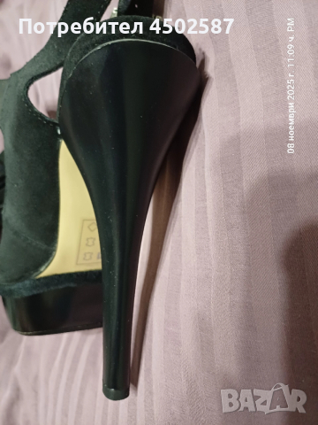 Обувки с 14 см ток, снимка 2 - Дамски обувки на ток - 52988633